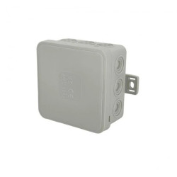 Puszka hermetyczna natynkowa elastyczna 75x75x41mm 12-wlotowa, zamknięcie na klik IP54 szara EDO