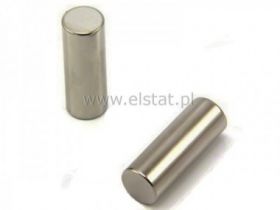 Magnes neodymowy 2x10mm niklowany N38 walec
