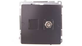 Simon Basic Gniazdo Antenowe Pojedyncze Typu F Grafit Mat, Bmaf1.01/28