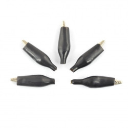 Złącze krokodylkowe 27mm czarne - 5szt.