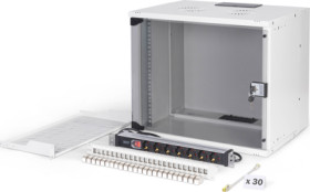 19 inch network kit, 9U, (H x W x D) 460 x 540 x 400 mm, IP20, gray, DN-49204-SET