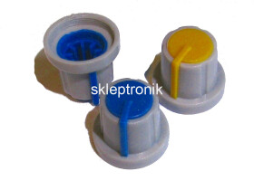 Gałka potencjometru 17,5mm niebieska 3szt