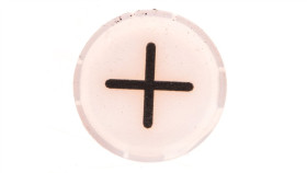 Soczewka Przycisku 22Mm Płaska Biała Z Symbolem Zwiekszanie (Plus)...