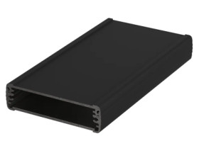 Aluminum enclosure kit, (L x W x H) 82 x 150 x 22 mm, black, IP65, 84826150.HMT1