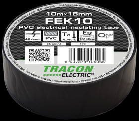 Taśma izolacyjna czarna 18mm 10m Tracon