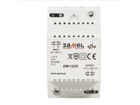 Zasilacz impulsowy 12V DC 2,0A TYP: ZIM-12/25 ZAMEL
