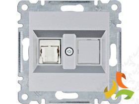 LUMINA Gniazdo komputerowe RJ45 kat.6 UTP srebrne WL2152 HAGER