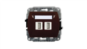 Trend Gniazdo Podwójne 2Xusb-Aa 3.0 Brązowy 4Gusb-6