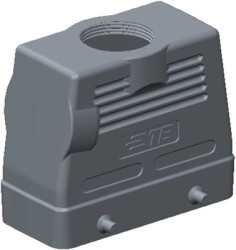 Housing, size HB16, die-cast aluminum, M32, straight, clip locking, IP65, T1240160132-000