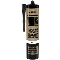 Geocel 6001243/C03 THE WORKS PRO Sealant &amp; Adhesive Grey 290ml