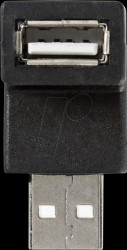 CCGB60930BK Adapter USB 2.0 A plug > 90° socket