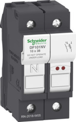 Fuse holder, 10 x 38 mm, 32 A, 690 V, DIN rail, DF101NV