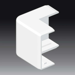 Pokrywa narożna zewnętrzna bezhalogenowa dla kanałów LHD 40X20HF biała 8636HF_HB