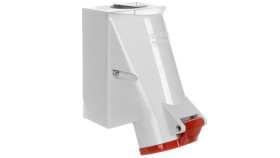 Gniazdo Naścienne 2-Częściowe 32A 4P 6H 400V Ip44 Zaciski Bezśrubowe Men421