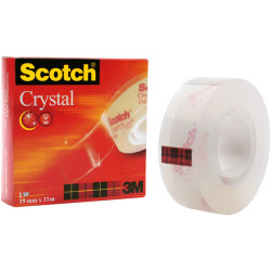 3M&#x2122; FT510030602 600 Crystal Clear Tape 19mm x 33m