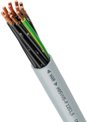 PVC control line H05VV5-F 18 G 0.75 mm², unshielded, gray, 0011013