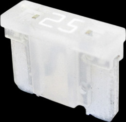 Automotive flat fuse, 25 A, 58 V, natural, (L x W x H) 10.9 x 3.8 x 8.7 mm, FLP7025