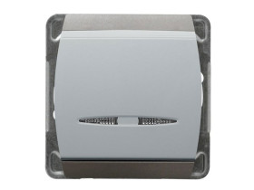 GAZELA Wyłącznik hotelowy współpracujący zestandardową kartą o wymiarach 86x54x08mm srebro + tytan ŁP-15JS/m/18/23 OSPEL