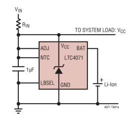 Li-Ion/Polymer Shunt Battery Charger System with Low Battery Disconnect
