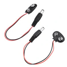 Bateria DC 9V Przyciskowe Wtyczki, Mega 2560 1280 UNO R3 132, Klamerka do Baterii 9V Typ T/Typ I