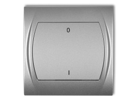 LOGO Wyłącznik 2-biegunowy podświetlany srebrny metalik 7LWP-9L KARLIK