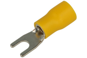 Końcówka; M3,5; widełkowa; izolowany; 01101-SV5.5-3.5; żółty; proste; na przewód; 4÷6mm2; cynowane; zaciskany