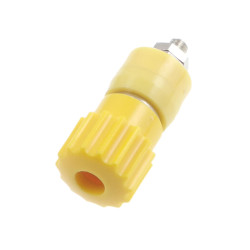 Gniazdo laboratoryjne 4mm, izolowane M4 16A żółte