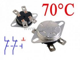 Termiczny wyłącznik; 30A/250V 70°C; NC podwójny