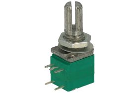 Potencjometr; osiowy; jednoobrotowy; z wyłącznikiem; WH9011AK-1-B10K; 10kohm; liniowa; 20%; 0,05W; oś fi 6,00mm; 15mm; metal; mo