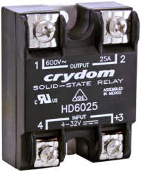 Solid state relay, 530 VAC, immediate switching, 4-32 VDC, 50 A, screw mounting, HD4850-10