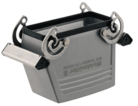 Grommet housing, size D40, die-cast aluminum, PG21, straight, cross bow locking, IP65, 1657310000