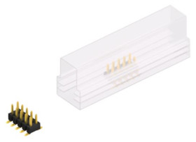 Pin header, 10 pole, pitch 2.54 mm, angled, black, SL11SMD04010GSM