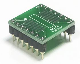Adapter SO14/SOP14-->DIL14 (PDIP14 15,24mm/.600")