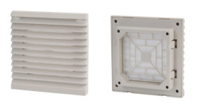 Kratka plastikowa z filtrem dla wentylatorów 92x92mm RAL7035 ZL-802 RAL7035