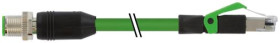 Przewód czujnik-siłownik ze złączem Złącze M12 liczba rdzeni 4 długość 7.5m Rodzaj A Męskie Złącze B RJ45