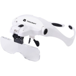 Toolcraft 2469761 Magnifier Glasses with LED Lighting Multi-Magnification