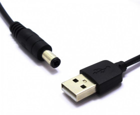 KABEL USB Z WTYKIEM ZASILAJĄCYM DC 2,1mm 1.5m Vitalco DSKU75