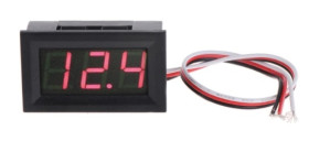 WOLTOMIERZ 0.36 4,5-30V DC W OBUDOWIE TRZY PRZEWODY (ZASILANIE+POMIAR), CZERWONY (MIER-036-2C01-R)