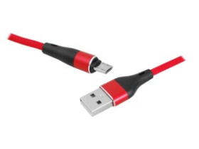 PS KABEL USB A - MICRO USB 2M CZERWONY