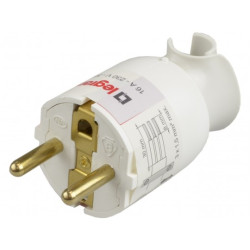 Wtyczka prądowa obrotowa [2P+Z] Uni-Schuko 230V 16A biała na kabel LEGRAND