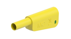 Adapter z wtykiem bananowym Wtyk Śruba Zielony/żółty 32A Staubli rozmiar 4 mm