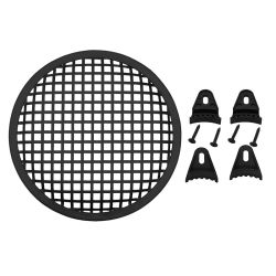 Maskownica głośnika 20cm GRILL metal (wzór kratka) z uchwytami / 30-681