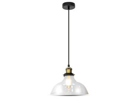 VT-7210 Lampa wisząca klosz: transparentny 3730 V-TAC