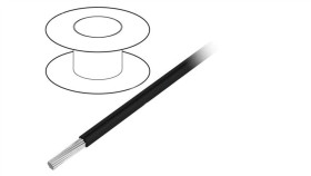 3253-Bk005 Przewód Na Rolce 30,5M Linka Cu 18Awg Pvc Czarny 300V