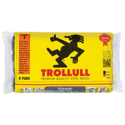 Trollull TRL771214 Extra Large Steel Wool Pads Grade 1 (Pack 8)