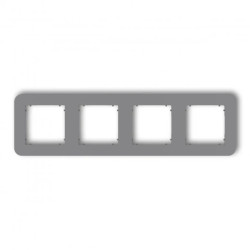 MINI Ramka uniwersalna poczwórna zaokrąglona z tworzywa szary mat 27MRTZ-4
