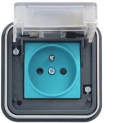 W.1 E-Vehicle Gniazdo ładowania pojazdów elektrycznych podtynkowe 2P+E IP55 szary XEV081