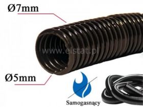 Rura Karbowana RG 5/7 peszel, czarny całkowity