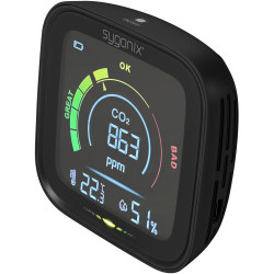Sygonix SY-5609518 Thermo-hygrometer CO2 index Black Gas Gauges nan