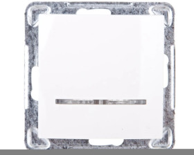 IMPRESJA Łącznik pojedynczy z podświetleniem ecru ŁP-1YS/m/27